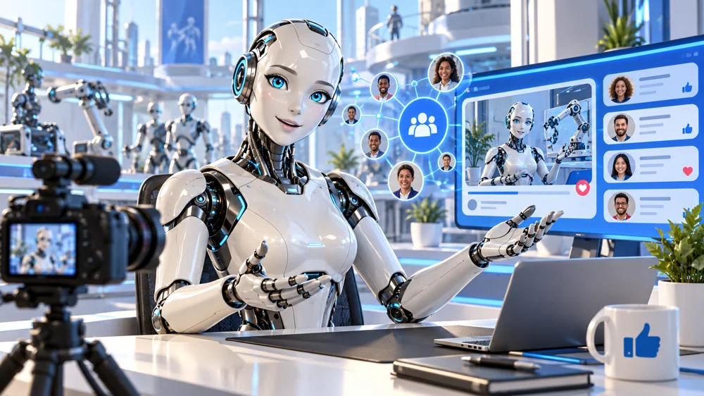 Robot Tron Facebook creator studio