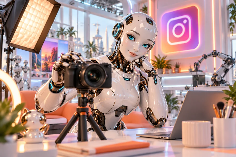 Robot Tron Instagram creator studio