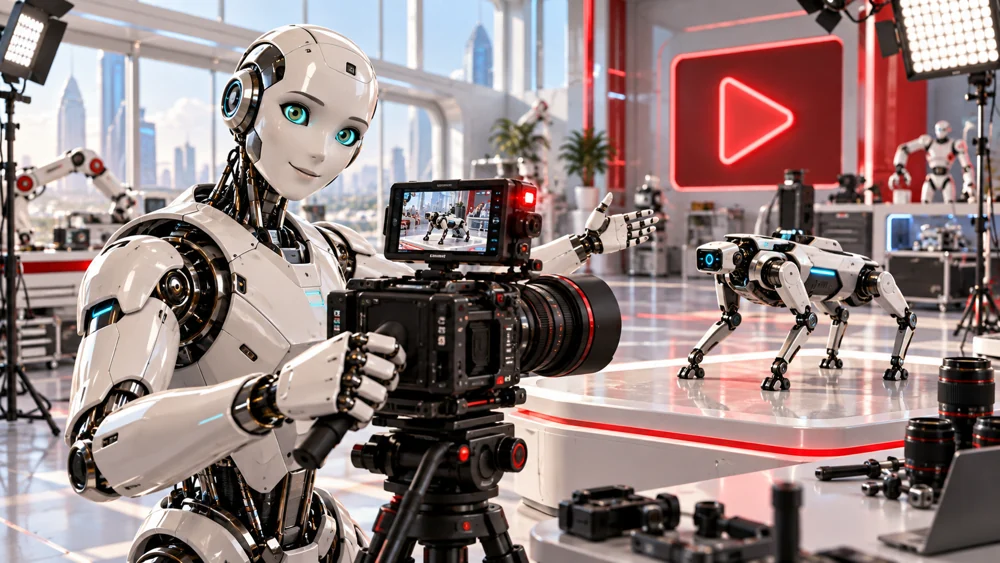 Robot Tron YouTube creator studio